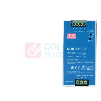 明纬 开关电源 NDR-240-24 \24V 10A 导轨安装