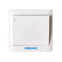 赛时工控 照明开关 SKS8-E2132 一位单级带荧光墙壁开关面板 (白色)