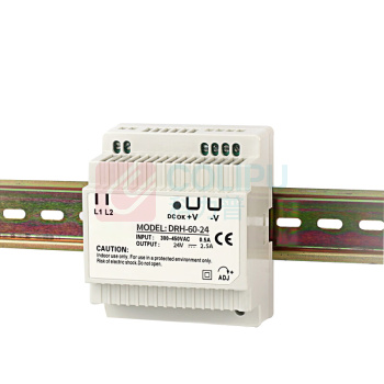 明纬 导轨开关电源 DRH-60-24 380v转24v