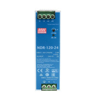 明纬 导轨安装PFC开关电源 NDR-120 24V5A输出