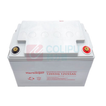 哈比恩格 铅酸蓄电池 12055Q 12V 55Ah 尺寸230*138*208mm (灰白色) 通用型铅酸电池
