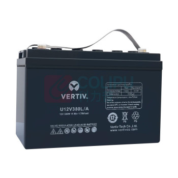 维谛 艾默生U12V380LIA长寿命阀控式铅酸免维护电池 12V100AH蓄电池