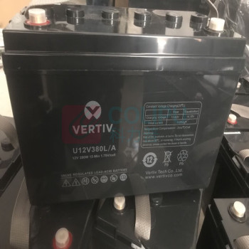 维谛 艾默生U12V380LIA长寿命阀控式铅酸免维护电池 12V100AH蓄电池
