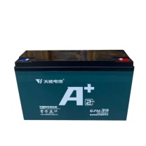 天能 电瓶车电池 6-FM-39 铅酸电瓶12V39Ah 电池专用充电器电动车电瓶车