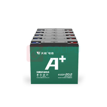 天能 蓄电池 6-DZF-20.2 9w黄光3000k 替换18w灯管 60V20.2AH (黑色)
