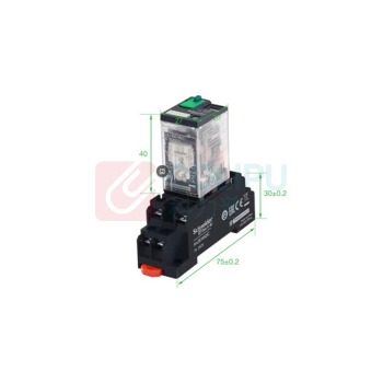 施耐德 Schneider 继电器套装 10A DC24V RXM2CB2BD+RXZE1M2C 2开2闭8脚