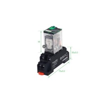 施耐德 Schneider 继电器套装 10A DC24V RXM2CB2BD+RXZE1M2C 2开2闭8脚