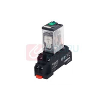 施耐德 Schneider 继电器套装 10A DC24V RXM2CB2BD+RXZE1M2C 2开2闭8脚