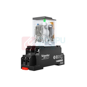 施耐德 Schneider 继电器带底座 RXM*A 8脚24VDC 5A带灯 RXM2LB2BD+RXZE1M2C