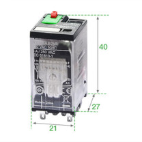 施耐德 Schneider 继电器 RXM4AB2BD DC24V 6A 14脚 电磁式中间继电器 4开4闭 14脚6A带LED灯