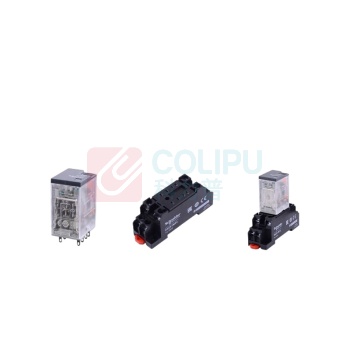 施耐德 Schneider 继电器 RXM4AB2BD DC24V 6A 14脚 电磁式中间继电器 4开4闭 14脚6A带LED灯