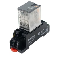施耐德 Schneider 继电器套装 RXM4AB2BD 24VDC 带底座:RXZE1M4C 14脚 6A