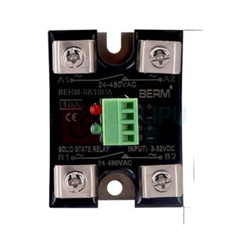 BERM 双路双控固态继电器 BERM-SK10DA 电流:10A 控制端:3-32VDC 负载端:24-480VAC