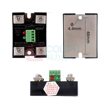 BERM 双路双控固态继电器 BERM-SK10DA 电流:10A 控制端:3-32VDC 负载端:24-480VAC