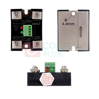 BERM 双路双控固态继电器 BERM-SK25DA 电流:25A 控制端:3-32VDC 负载端:24-480VAC
