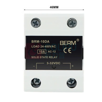 BERM 单相DA固态继电器 BRM-10DA 电流:10A 控制端:3~32VDC 负载端:24~480VAC