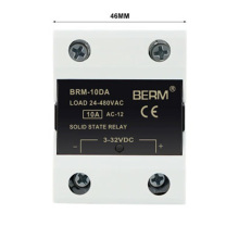 BERM 单相DA固态继电器 BRM-10DA 电流:10A 控制端:3~32VDC 负载端:24~480VAC