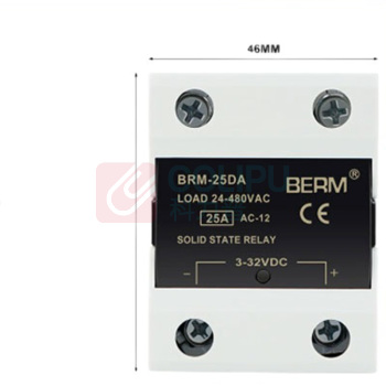 BERM 单相DA固态继电器 BRM-25DA 电流:25A 控制端:3~32VDC 负载端:24~480VAC