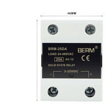 BERM 单相DA固态继电器 BRM-25DA 电流:25A 控制端:3~32VDC 负载端:24~480VAC