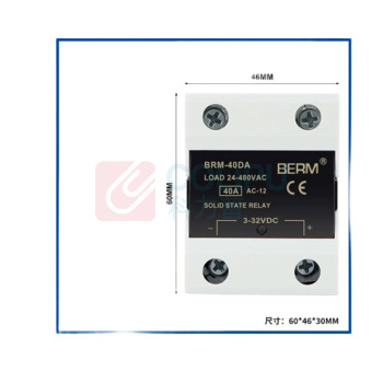 BERM 单相DA固态继电器 BRM-40DA 电流:40A 控制端:3~32VDC 负载端:24~480VAC