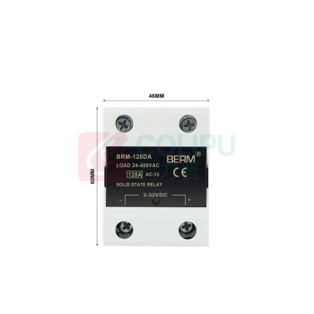 BERM 单相DA固态继电器 BRM-120DA 电流:120A 控制端:3~32VDC 负载端:24~480VAC