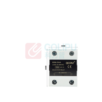 BERM 单相AA固态继电器 BRM-25AA 电流:25A 控制端:70~280VAC 负载端:24~480VAC