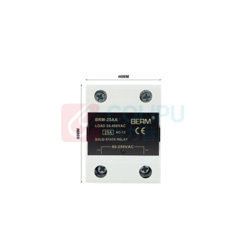 BERM 单相AA固态继电器 BRM-25AA 电流:25A 控制端:70~280VAC 负载端:24~480VAC