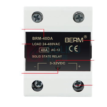 BERM 单相AA固态继电器 BRM-40AA 电流:40A 控制端:70~280VAC 负载端:24~480VAC