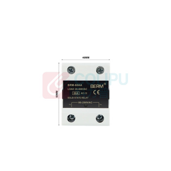 BERM 单相AA固态继电器 BRM-60AA 电流:60A 控制端:70~280VAC 负载端:24~480VAC