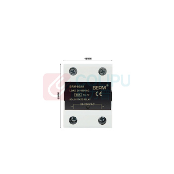 BERM 单相AA固态继电器 BRM-80AA 电流:80A 控制端:70~280VAC 负载端:24~480VAC