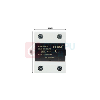 BERM 单相AA固态继电器 BRM-80AA 电流:80A 控制端:70~280VAC 负载端:24~480VAC