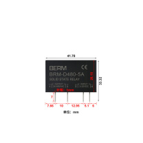 BERM 电路板式固态继电器 BRM-D480-5A 电流:5A 控制端:3-32VDC 负载端:24-480VAC