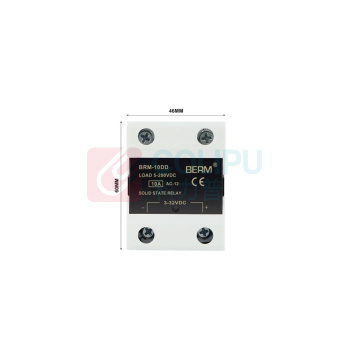 BERM 单相DD固态继电器 BRM-10DD 电流:10A 控制端:3~32VDC 负载端:5~220VDC