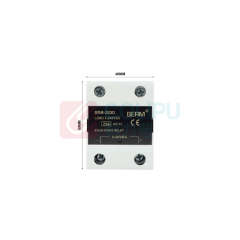 BERM 单相DD固态继电器 BRM-25DD 电流:25A 控制端:3~32VDC 负载端:5~220VDC