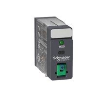 施耐德 Schneider 继电器 RXG22BD 2C/O - 24VDC-5A - 带测试按钮,带LED