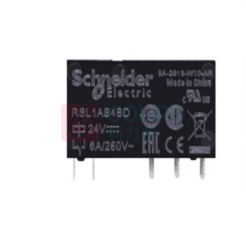 施耐德 Schneider 薄片式接口型中间继电器 RSL1AB4BD 6A 5脚 DC24V 
