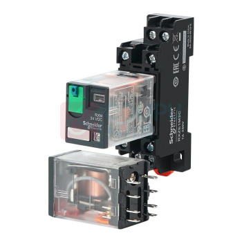 施耐德 Schneider 中间继电器 RXM2AB2BD 24 VDC带底座
