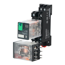 施耐德 Schneider 中间继电器 RXM2AB2BD 24 VDC带底座
