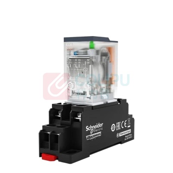 施耐德 Schneider 中间继电器 RXM2LB2BD DC24 含底座RXZE1M2C