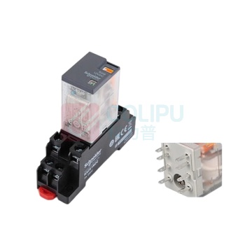 施耐德 Schneider 中间继电器 RXM2LB2BD DC24 含底座RXZE1M2C