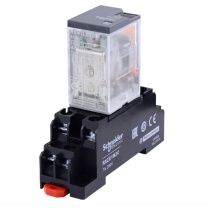 施耐德 Schneider 中间继电器套装 RXM2LB2BD+RXZE1M2C 8脚 DC24V 2开2闭 5A