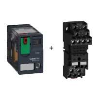 施耐德 Schneider 中间继电器 RXM4AB1P7﹢RXZE2M114 (带底座) AC220V