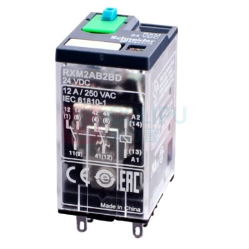 施耐德 Schneider 中间继电器 RXM2AB2BD 12A 8脚 插拔式继电器 