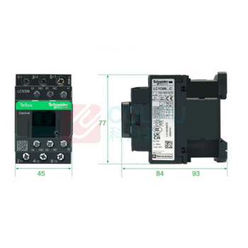 施耐德 Schneider 系列三极交流接触器 LC1D09Q7C 9A线圈电压380V 50/60Hz