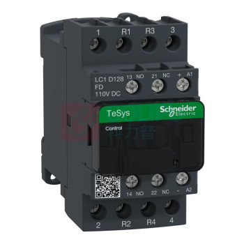 施耐德 Schneider 接触器 LC1D128FD 进口TeSys D系列四极接触器 12A 110VDC