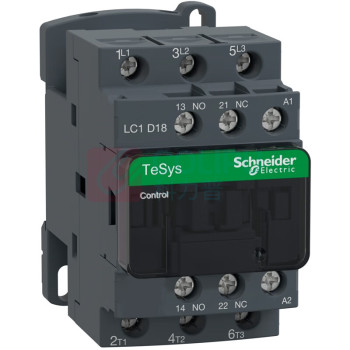 施耐德 Schneider 交流接触器 LC1-D18F7C 380V TeSys D系列三极交流接触器 18A 110V 50/60Hz