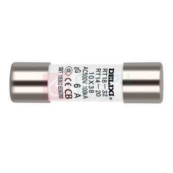 德力西电气 DELIXI ELECTRIC RT18熔断芯 RT1418M1038T6 RT14(RT18) 6A Φ10X38
