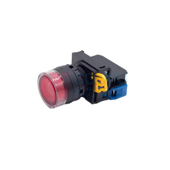 中捷 工业用按钮开关 全保护罩带灯24V自复位 YW1L-MF2E10Q4R 67mm*41mm (红色)