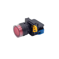 中捷 工业用按钮开关 全保护罩带灯24V自复位 YW1L-MF2E10Q4R 67mm*41mm (红色)