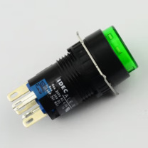 施耐德 Schneider A6系列圆形瞬时型照明按钮开关 AL6M-M14GC 安装直径16mm (绿色)